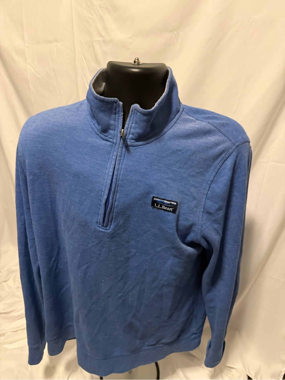 L.L. Bean Men's Sky Blue Half-Zip Fleece Pullover